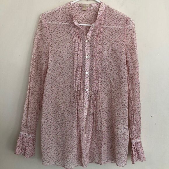 MICHAEL KORS Voile tunic lightweight pleated long sleeve - Picture 4 of 15